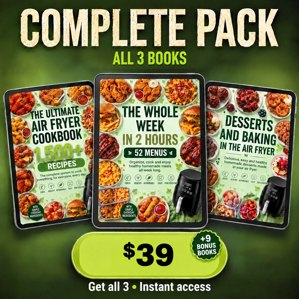 The Happy Fryer Pack: three complete digital air fryer books for $39