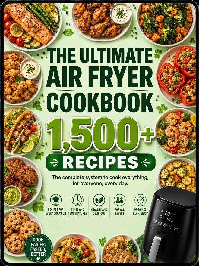 Cover of The Ultimate Air Fryer Cookbook, 1,500+ recipes